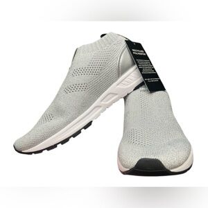 Lauren Ralph Lauren silver Kacie net mesh pull on sneakers🔥size 5.5W NIB